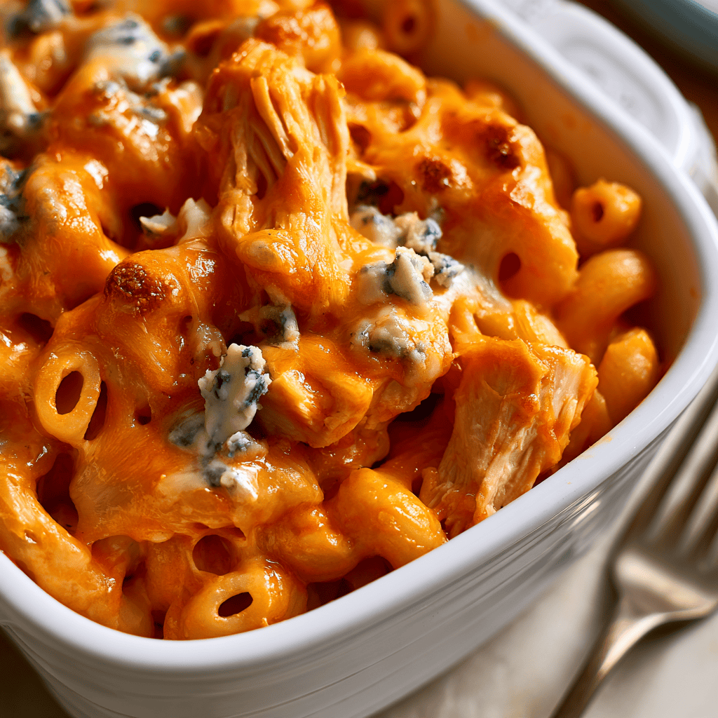 Serving suggestion for Skinny Buffalo Chicken Mac & Cheese — Skinny Buffalo Chicken Mac & Cheese
