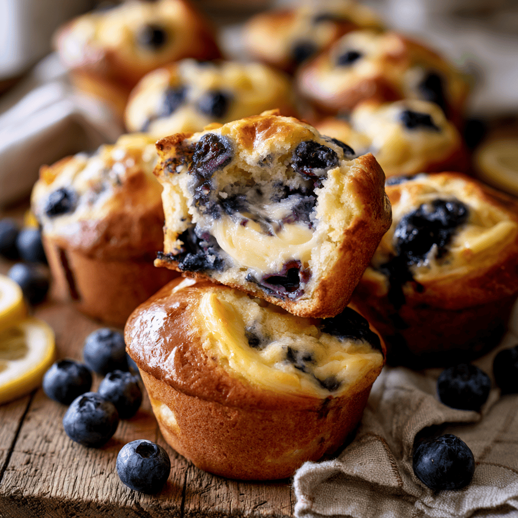 Step-by-step preparation of Soft Blueberry Cream Cheese Breakfast Muffins (blueberry cream cheese muffins)