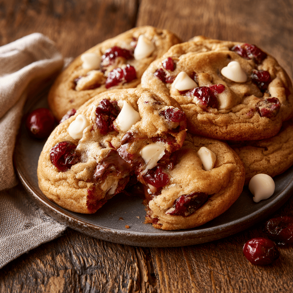Soft White Chocolate Cranberry Holiday Cookies — homemade white chocolate cranberry cookies recipe