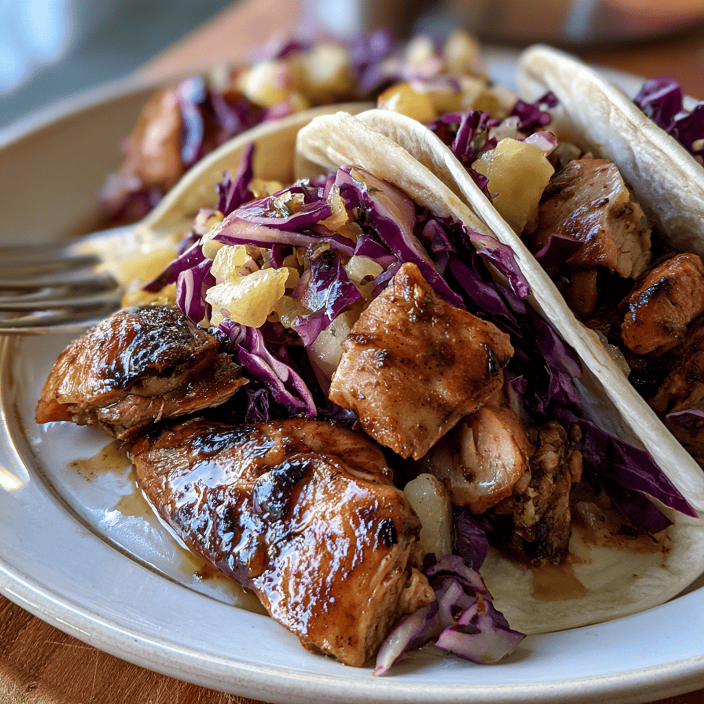 Speedy Jerk Chicken Tacos — homemade jerk chicken tacos recipe