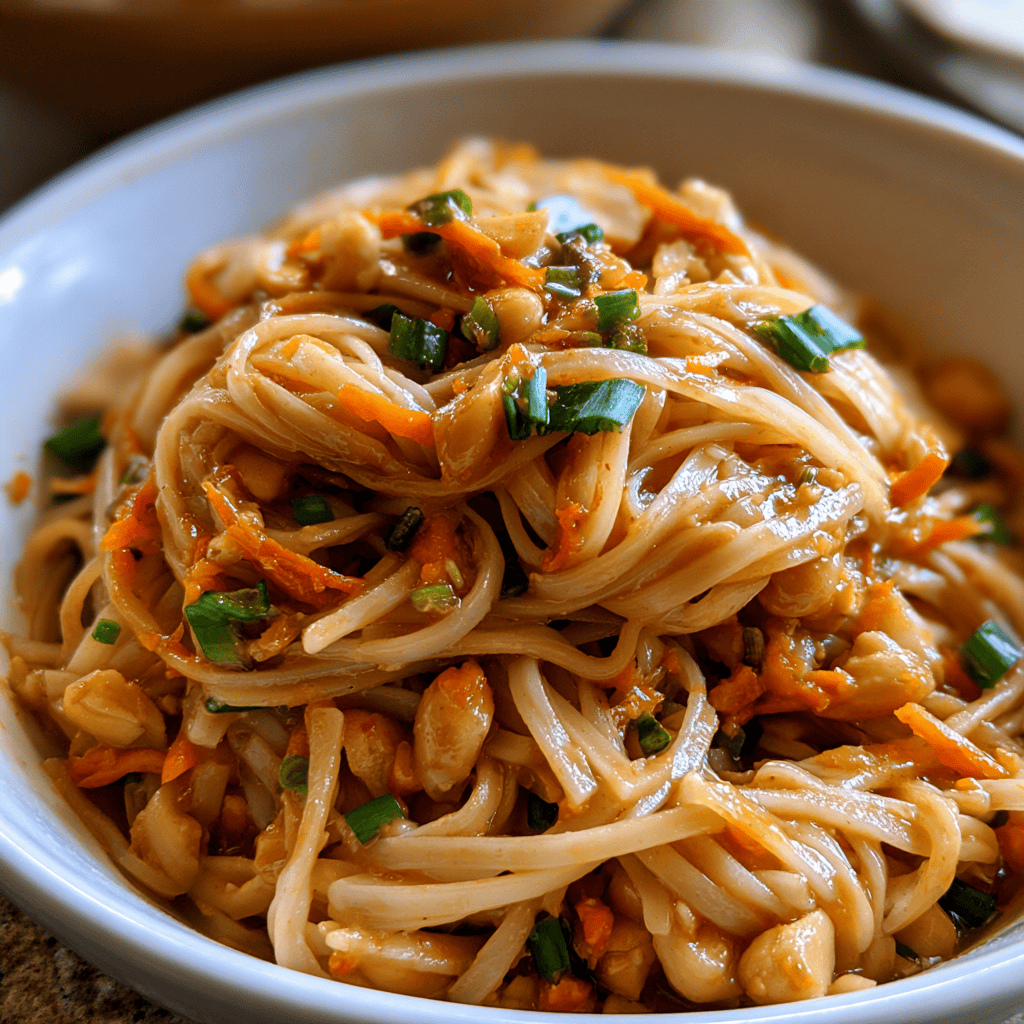Speedy Thai Peanut Noodles Serving suggestion for Speedy Thai Peanut Noodles โ Thai Peanut Noodles