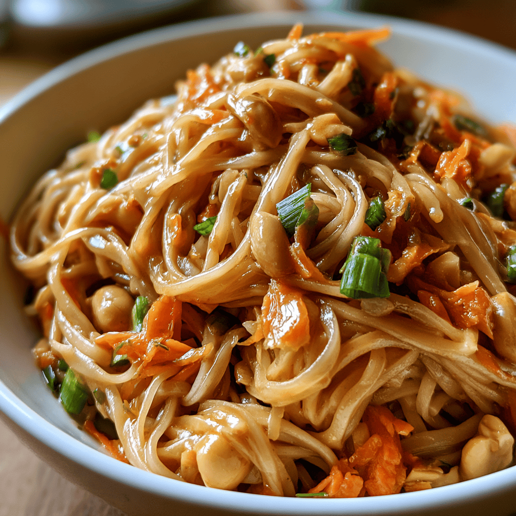 Speedy Thai Peanut Noodles — homemade Thai Peanut Noodles recipe