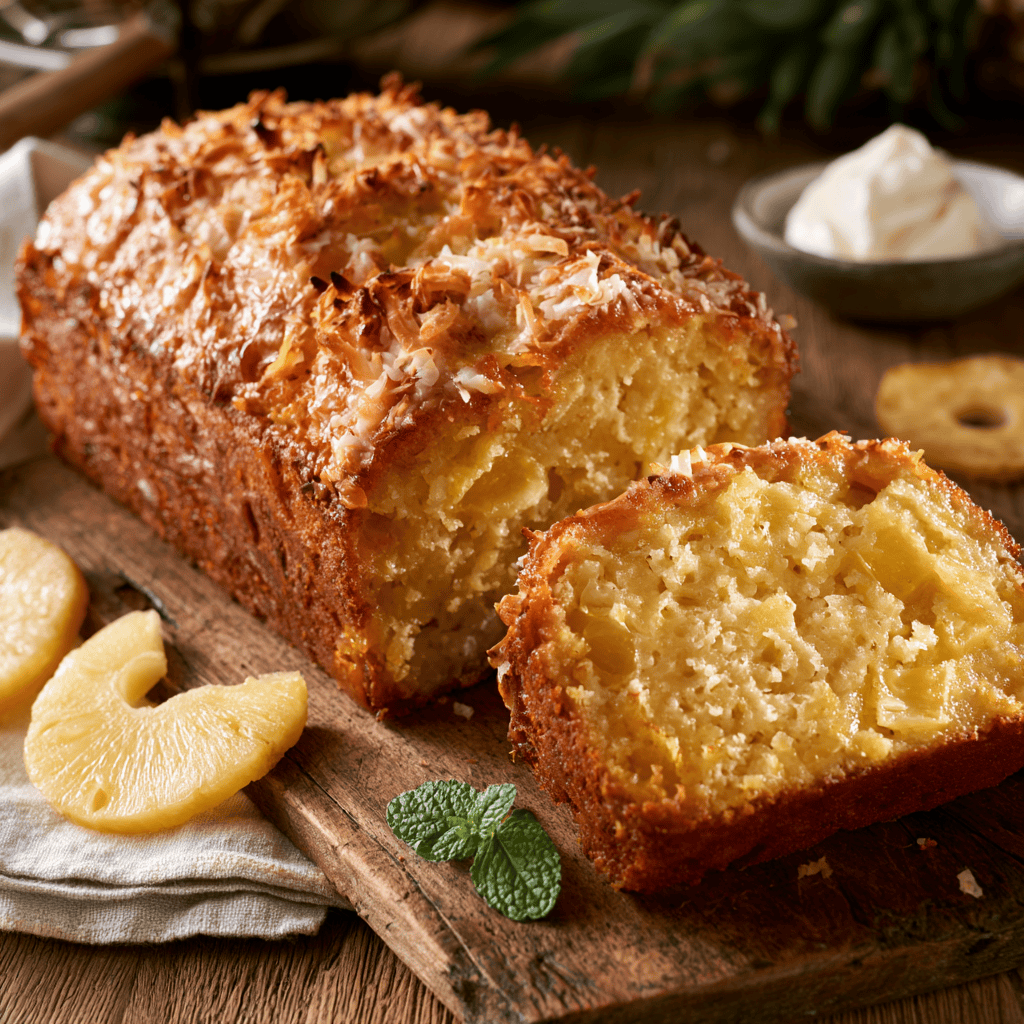 Sweet & Moist Tropical Pineapple Bread — homemade pineapple bread recipe