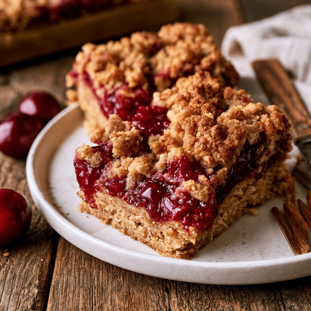 Step-by-step preparation of Tasty Sweet Cherry Crumble Dessert Bars (cherry crumble dessert bars)