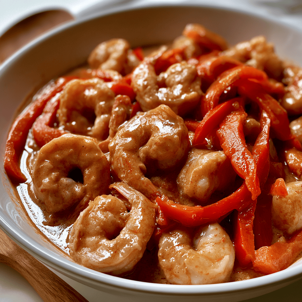 Thai Red Curry Shrimp — homemade Thai Red Curry Shrimp recipe
