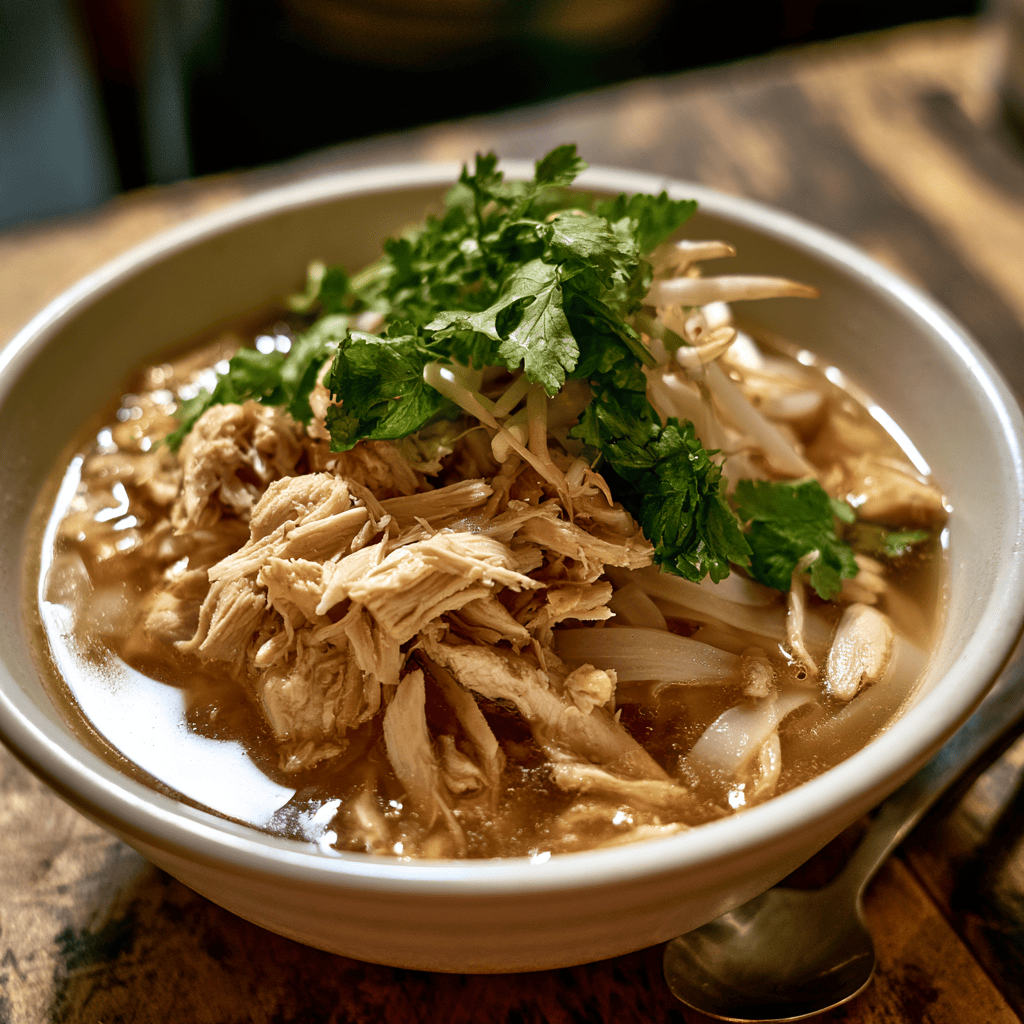 Step-by-step preparation of Vietnamese Pho-Inspired Chicken Soup (Vietnamese chicken pho soup)