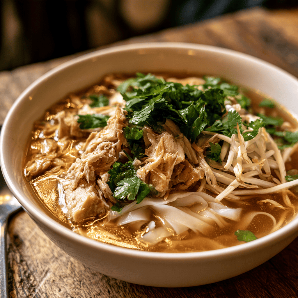 Vietnamese Pho-Inspired Chicken Soup — homemade Vietnamese chicken pho soup recipe