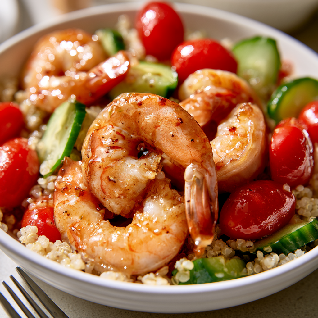 Weekly Shrimp and Quinoa Bowls Serving suggestion for Weekly Shrimp and Quinoa Bowls โ shrimp and quinoa bowls