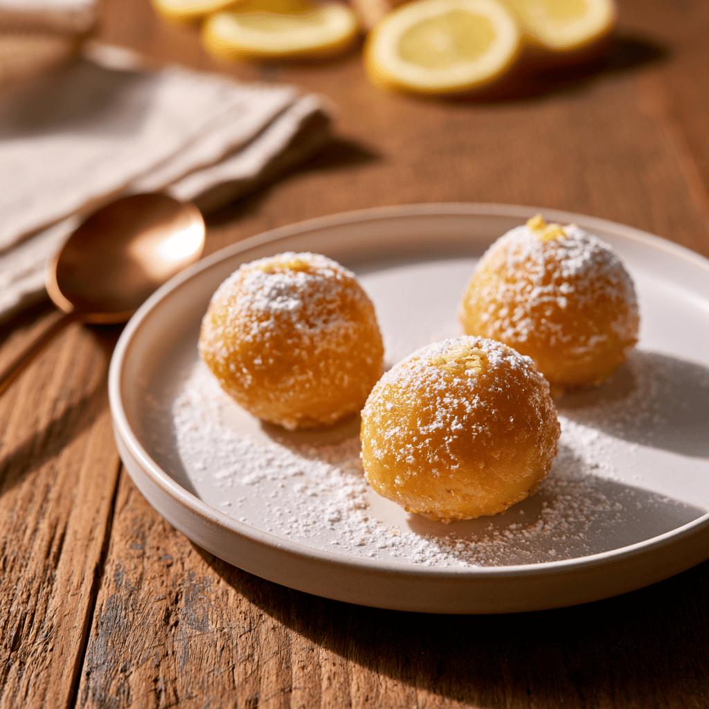 Zesty Melt-in-Your-Mouth Lemon Truffles Serving suggestion for Zesty Melt-in-Your-Mouth Lemon Truffles โ lemon truffles