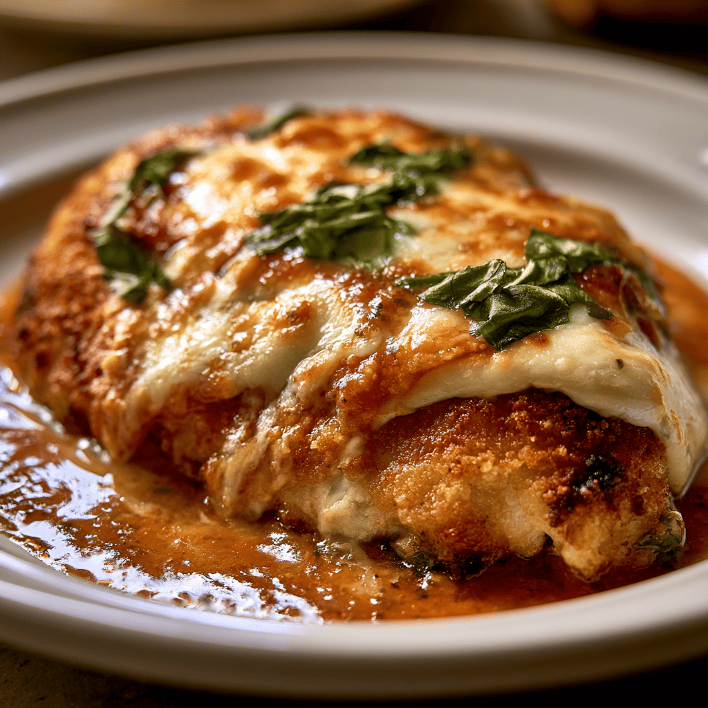 Serving suggestion for Baked Chicken Parmesan (Lightened Up) — Baked Chicken Parmesan
