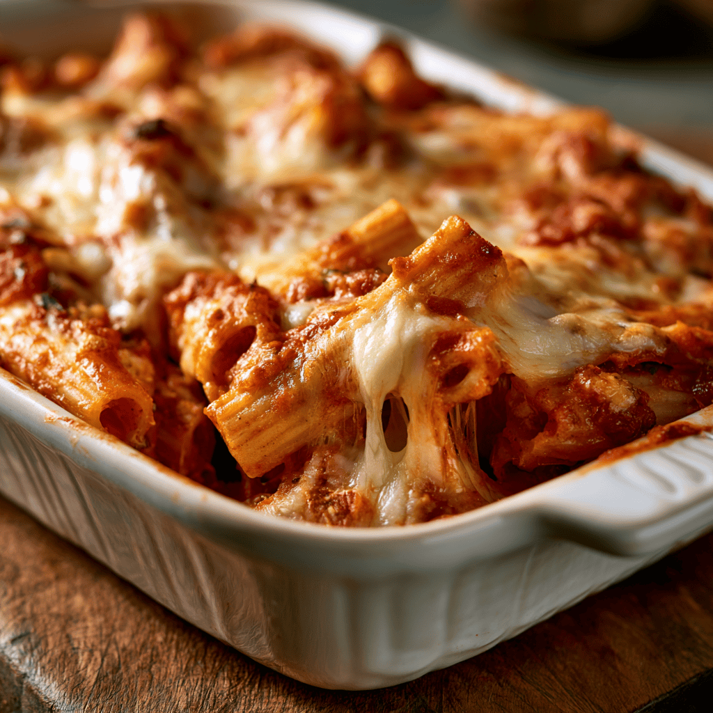 Baked Ziti (Lightened Up) Serving suggestion for Baked Ziti (Lightened Up) β Baked Ziti