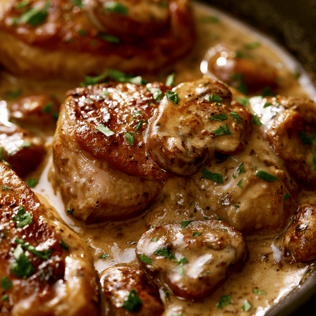 Step-by-step preparation of Creamy Chicken & Mushroom Skillet (Creamy Chicken & Mushroom Skillet)
