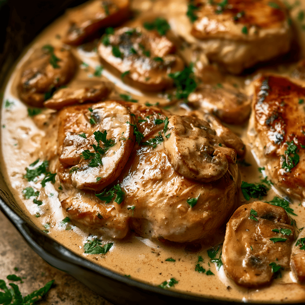 Serving suggestion for Creamy Chicken & Mushroom Skillet — Creamy Chicken & Mushroom Skillet