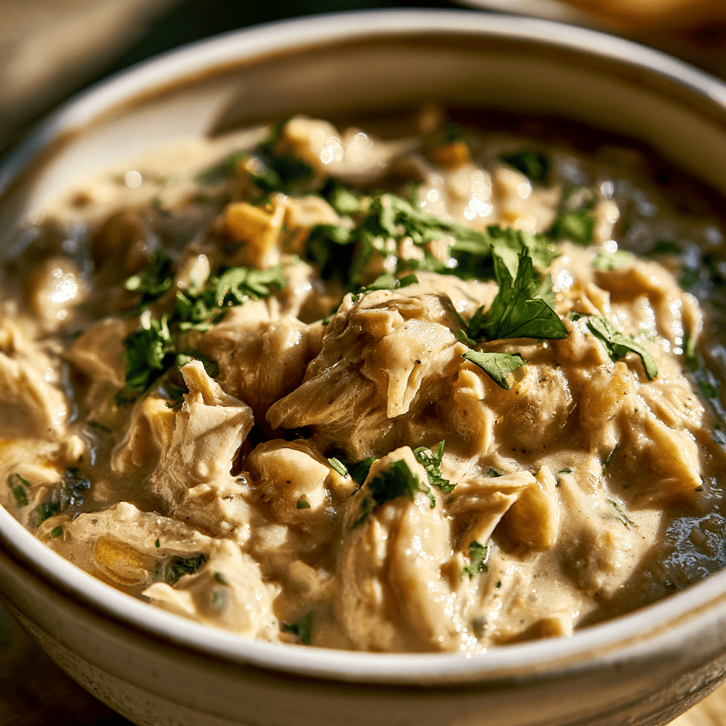 Creamy White Chicken Chili Step-by-step preparation of Creamy White Chicken Chili (Creamy White Chicken Chili)