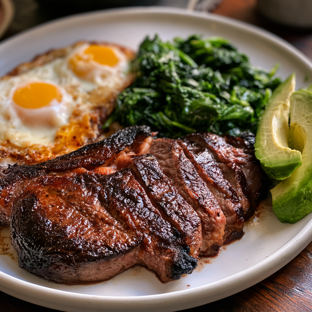 Grilled Steak & Egg Power Plate — homemade steak and egg power plate recipe