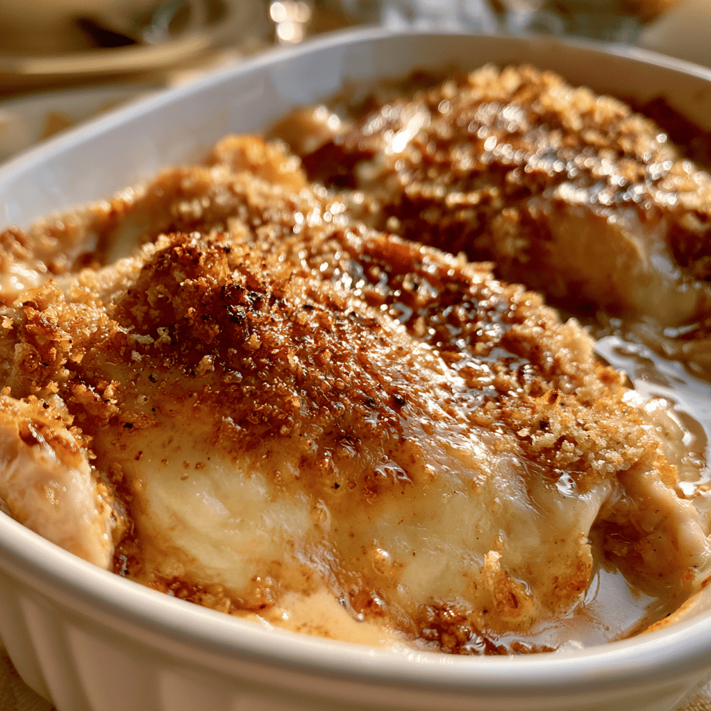 Serving suggestion for Healthy Chicken Cordon Bleu Bake — Healthy Chicken Cordon Bleu Bake