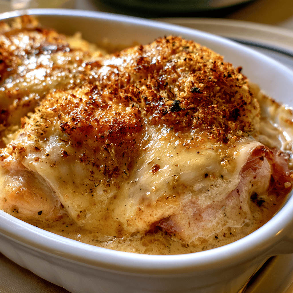Healthy Chicken Cordon Bleu Bake — homemade Healthy Chicken Cordon Bleu Bake recipe