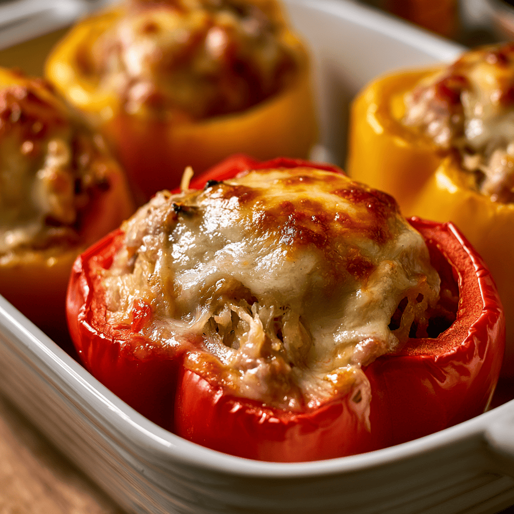 Healthy Reuben-Stuffed Peppers — homemade Reuben-Stuffed Peppers recipe