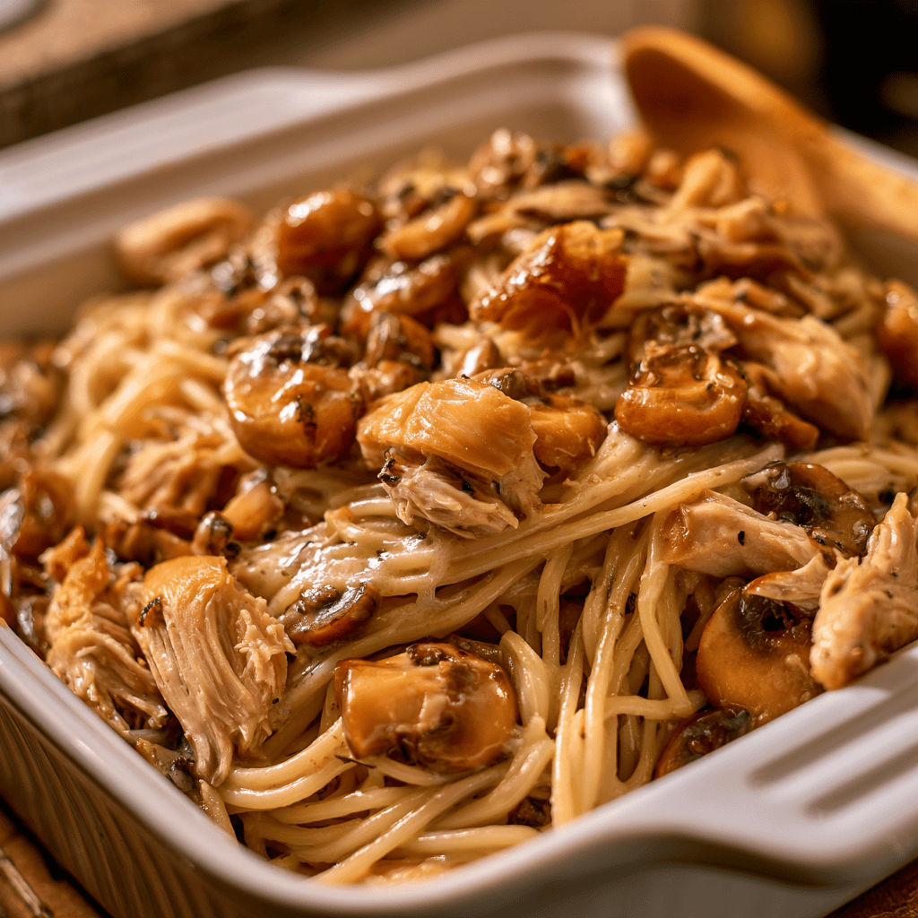 Lightened-Up Chicken Tetrazzini Step-by-step preparation of Lightened-Up Chicken Tetrazzini (Lightened-Up Chicken Tetrazzini)