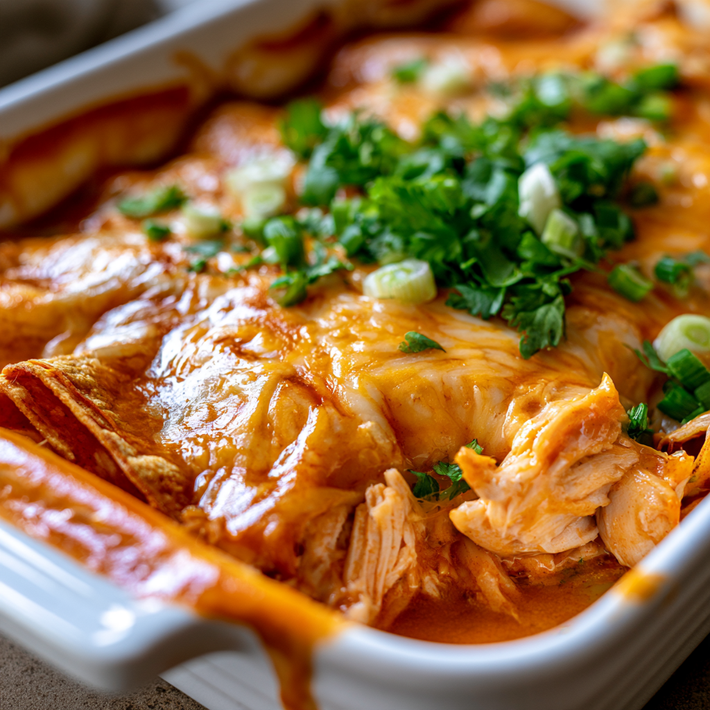 Skinny Chicken Enchilada Casserole — homemade Skinny Chicken Enchilada Casserole recipe