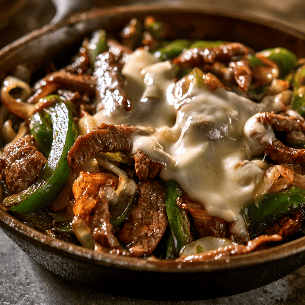 Step-by-step preparation of Skinny Philly Cheesesteak Skillet (Skinny Philly Cheesesteak Skillet)